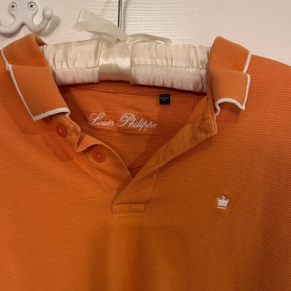 Louis Philippe Vibrant Orange Polo Shirt - Picture 2 of 5